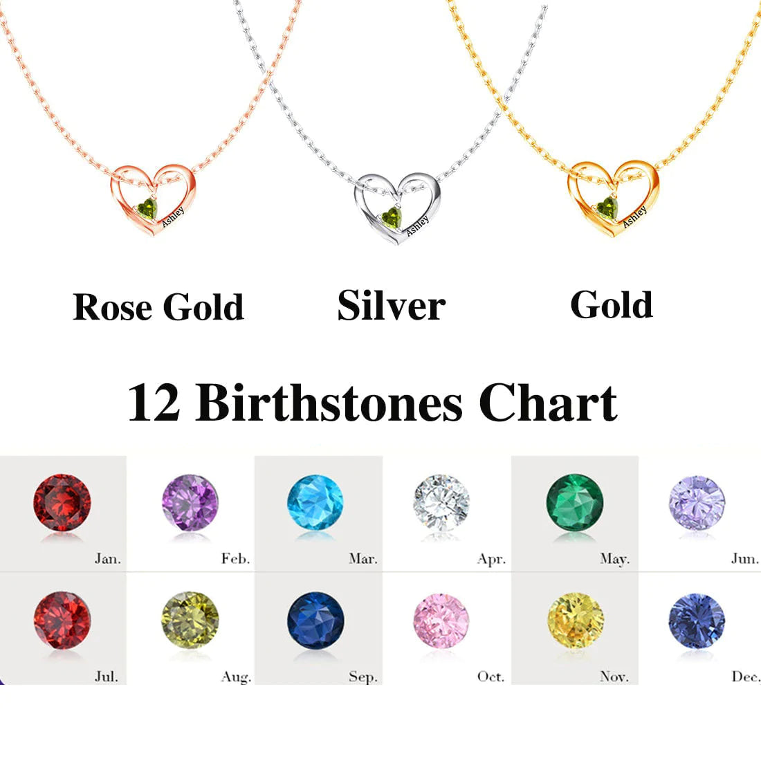💕Heart of Love Birthstone Necklace for lover