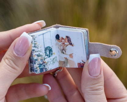 💕Mothers day gift Personalised Mini Photo Album Keychain